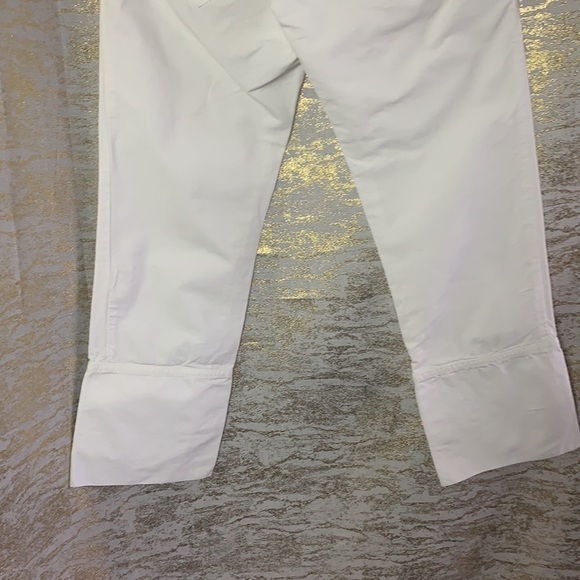 VIA Delle Rose White 100% Cotton Cropped Capris Size S - Picture 9 of 13